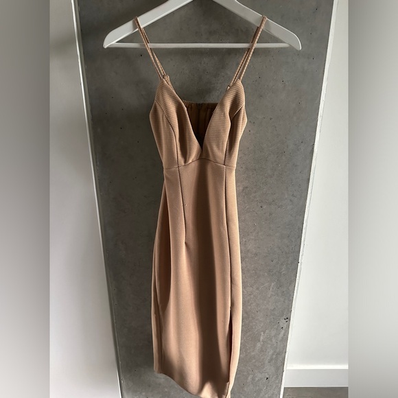 Neutral Peppermayo Bodycon Dress - Picture 3 of 6